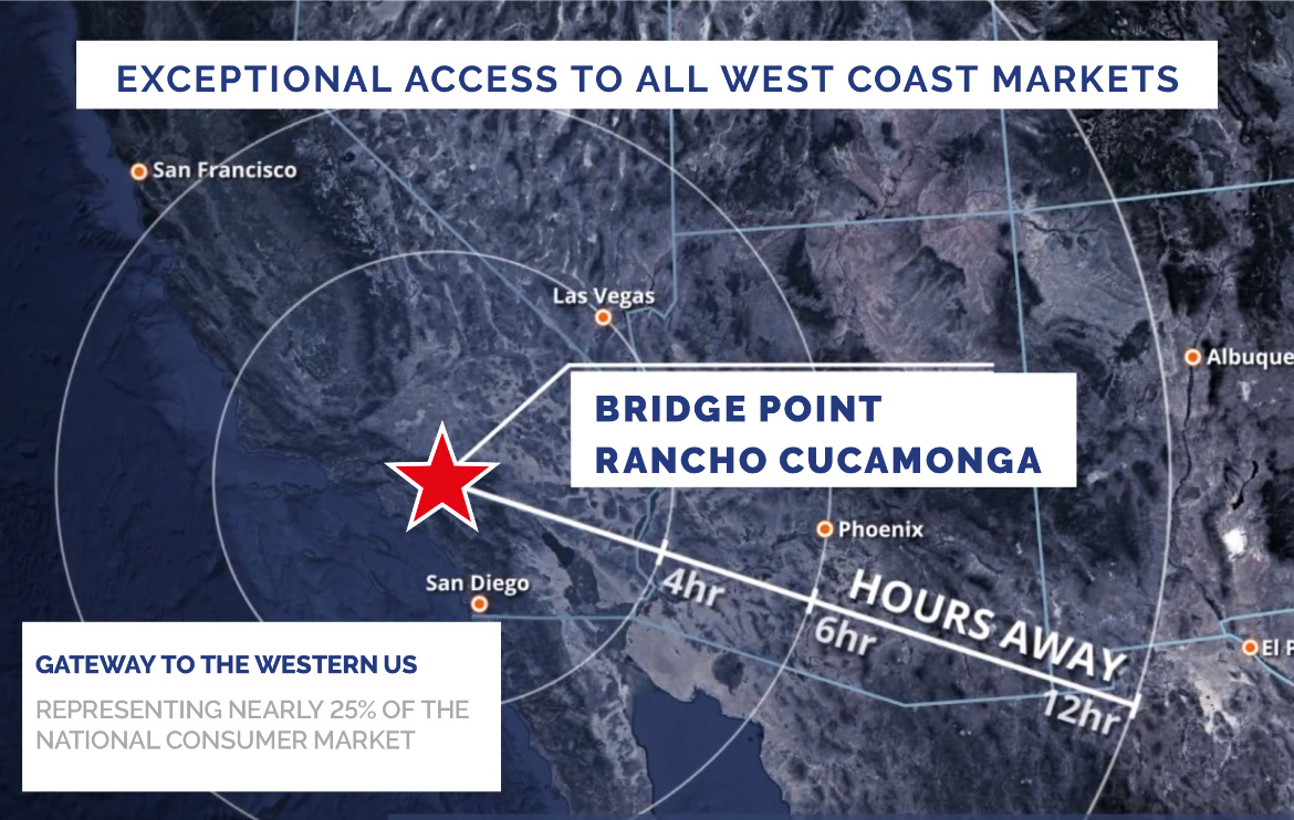 Bridge Point Rancho Cucamonga Drive Time Map